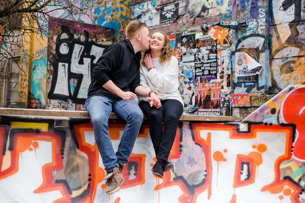Paarshooting in der Schanze bei kalten Temperaturen